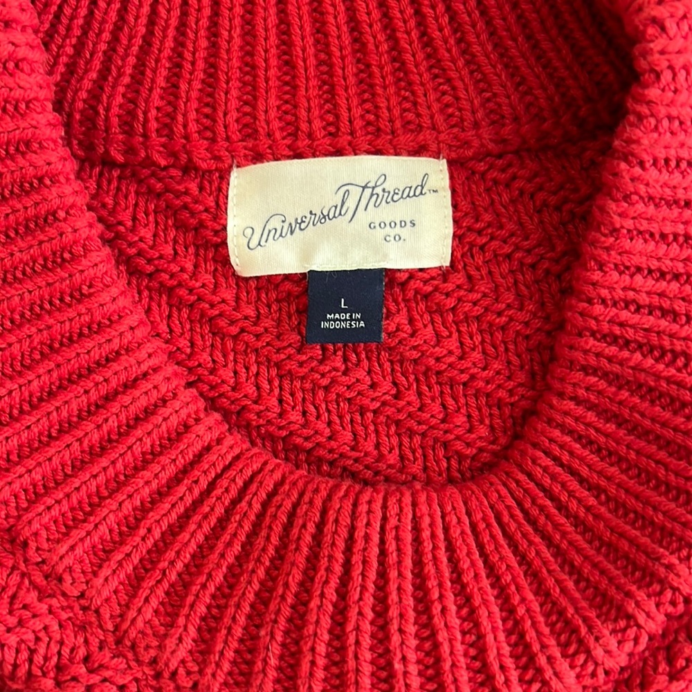 Universal Thread Red Crew Neck Sweater - image 2
